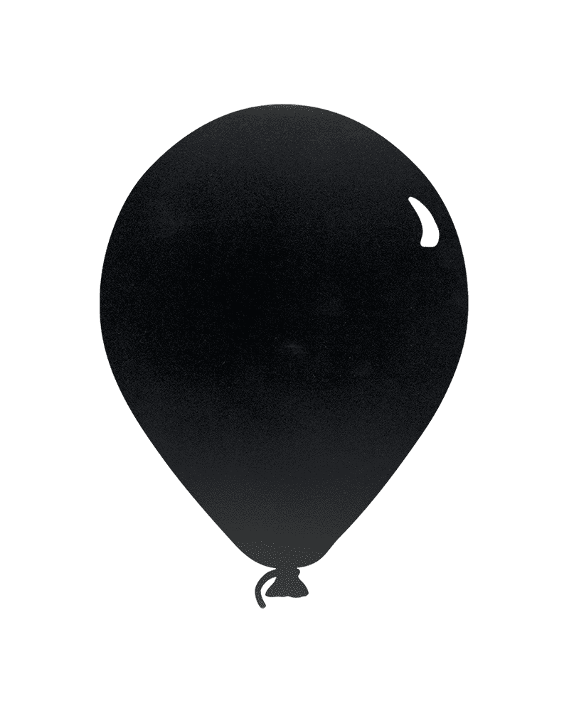 Ballon Kreidetafel Silhouette zum Beschriften mit Kreidemarker für Feste