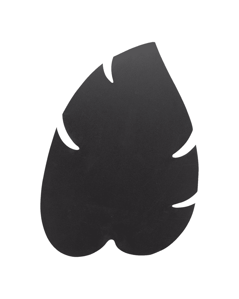Blatt Kreidetafel Silhouette zum Beschriften mit Kreidemarker Securit