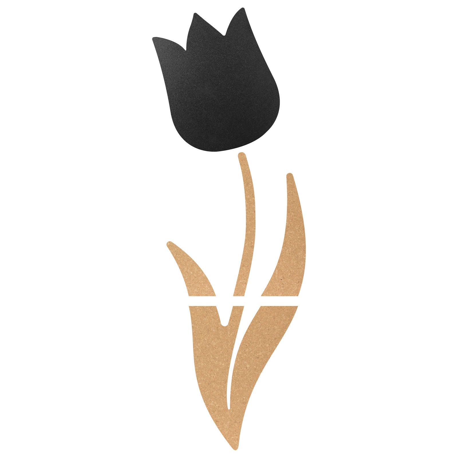 Securit® Wandkreidetafel & Kork Silhouette Tulpe, 29x83cm