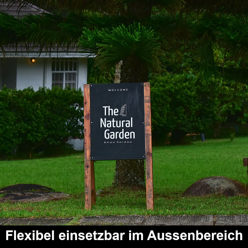 Wetterfeste Kreidetafel ohne Rahmen