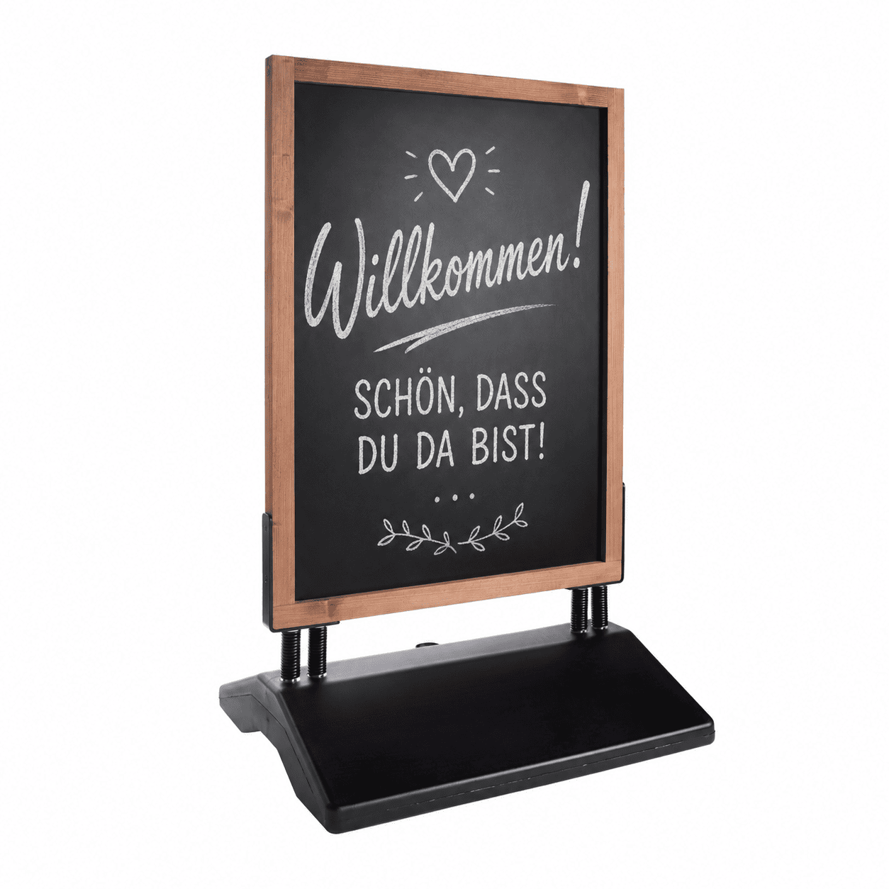 Holz Kundenstopper mit Wassertank, DIN A1, Magnetisch, Outdoor