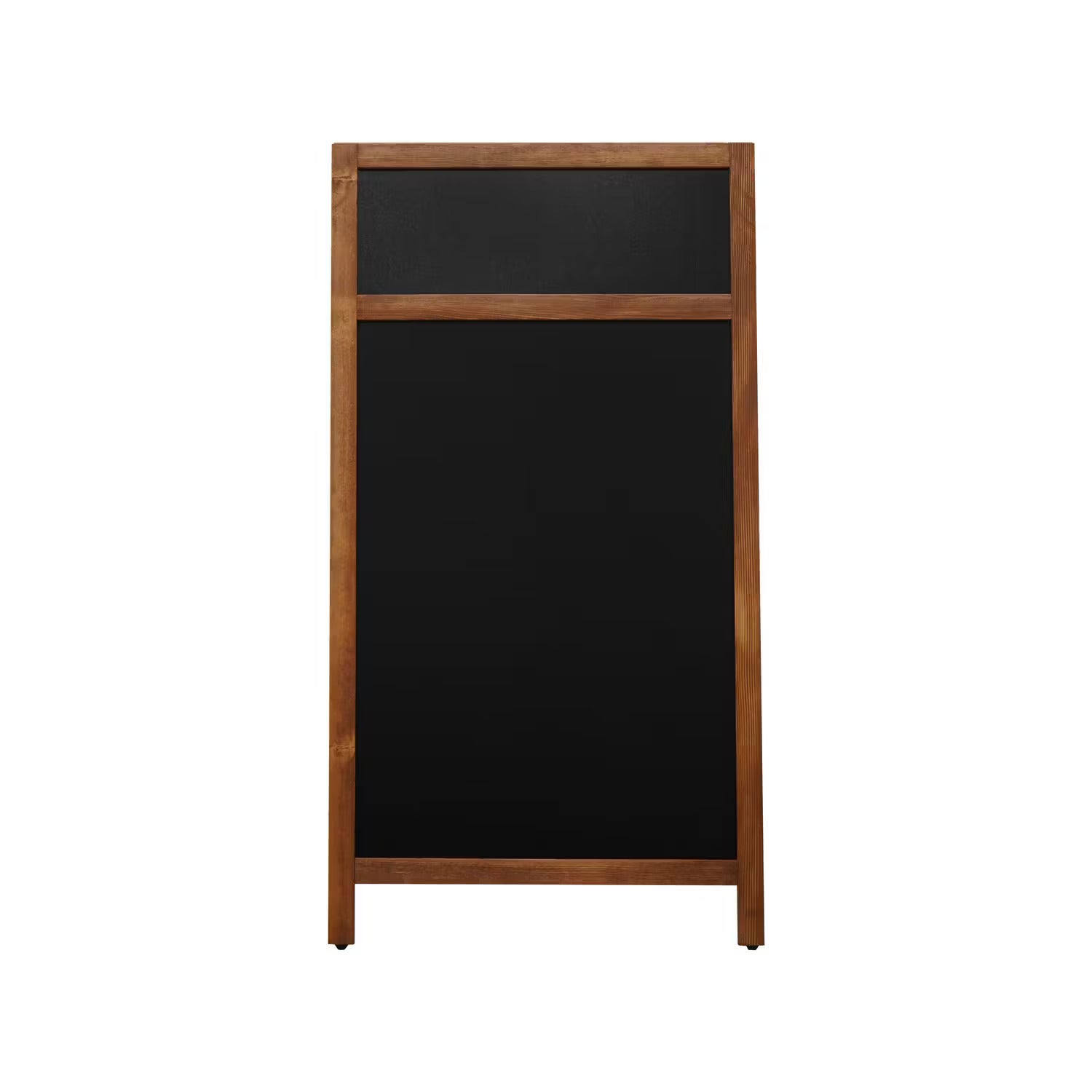 Holz Kundenstopper DIN A1 mit Topschild, Magnetisch, Dunkelbraun, Outdoor