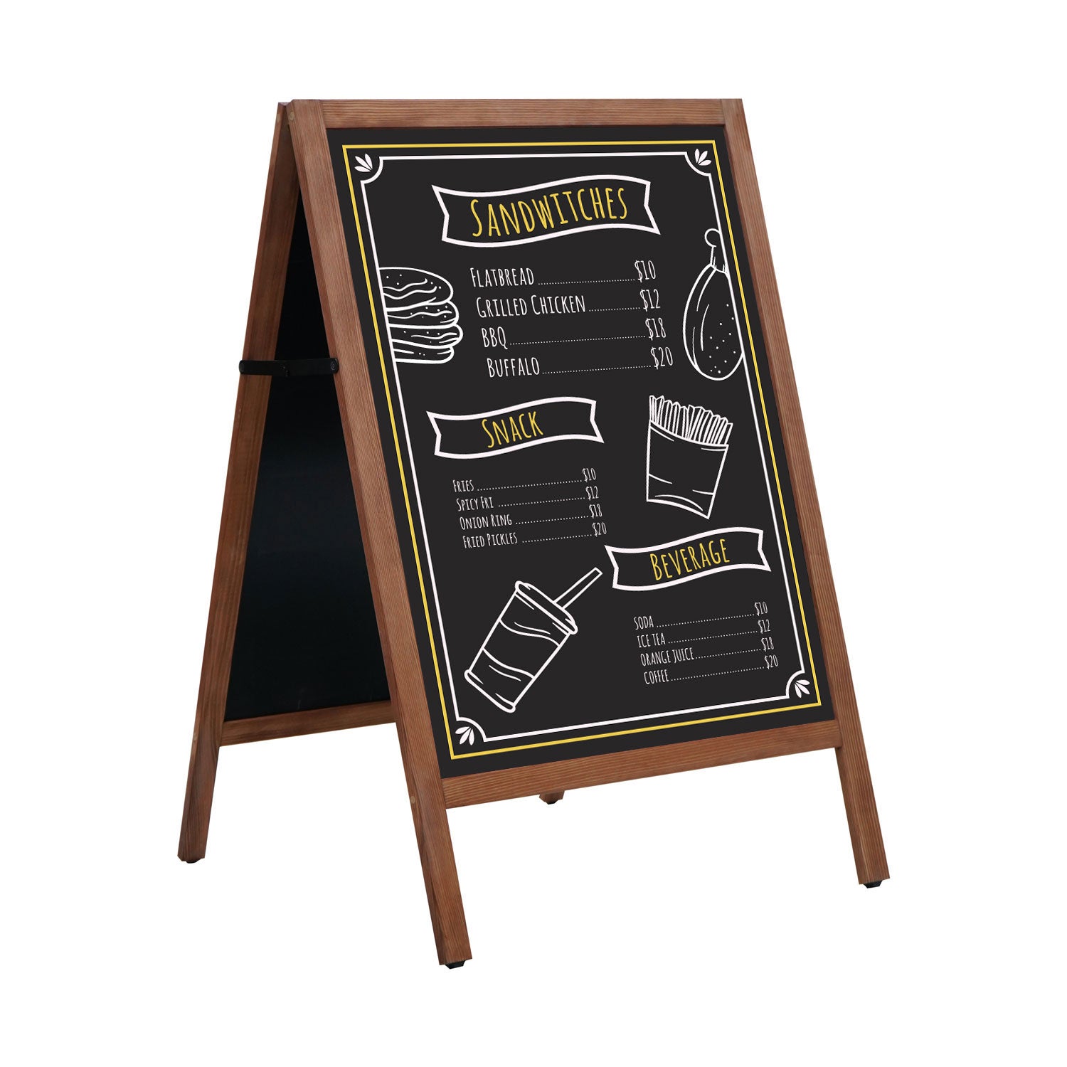 Holz Kundenstopper Outdoor, Magnetisch