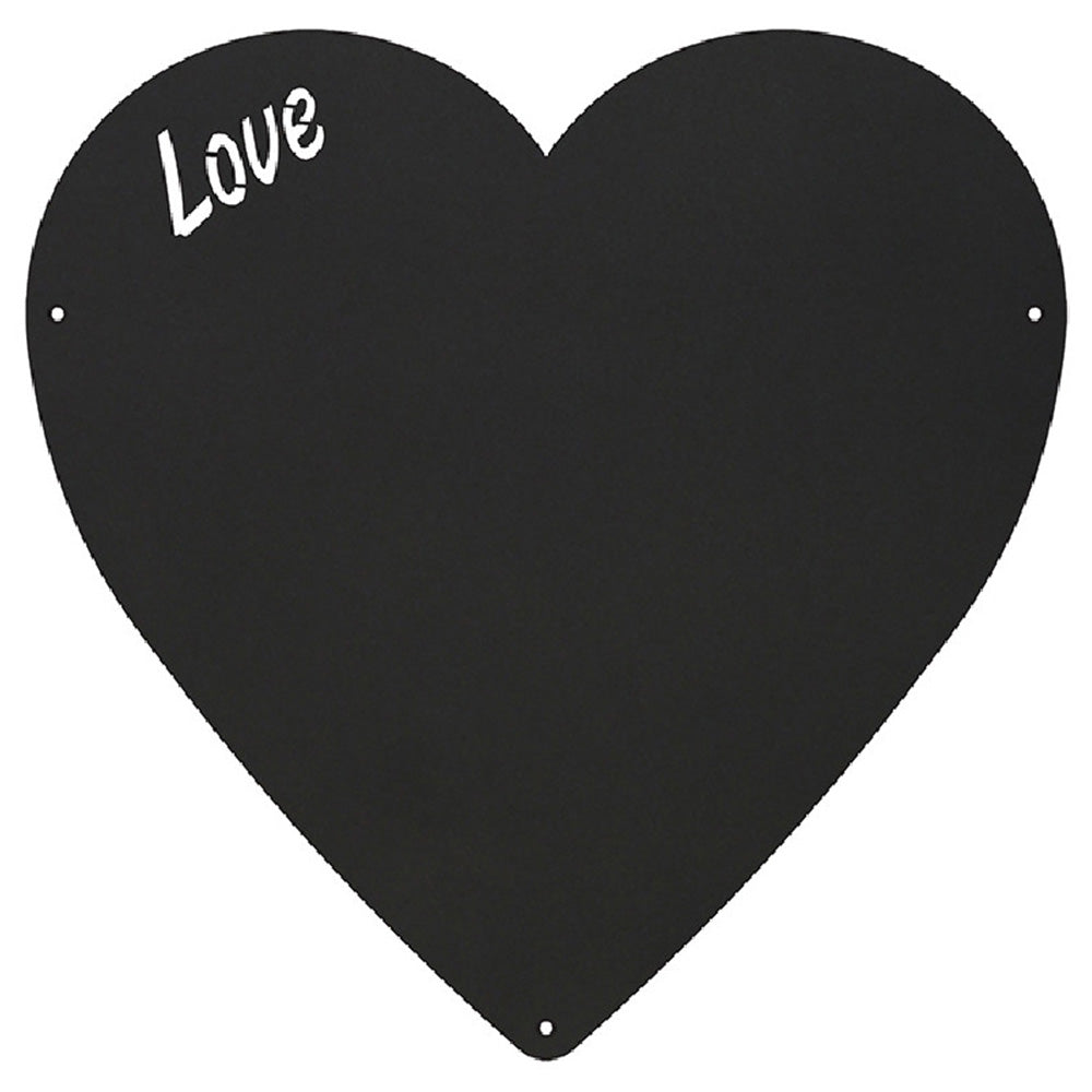 KalaMitica® Kreidetafel Magnetisch, Ohne Rahmen, Herz, 33x33cm, Schwarz/Anthrazit