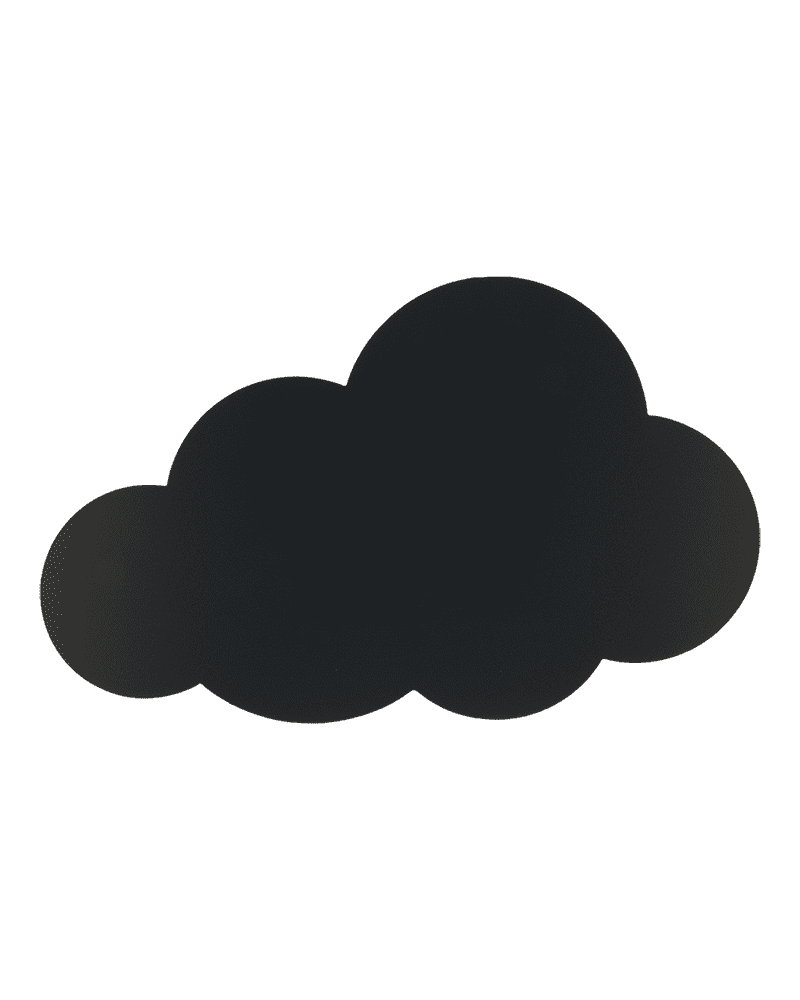 Wolken Kreidetafel montiert an der Wand