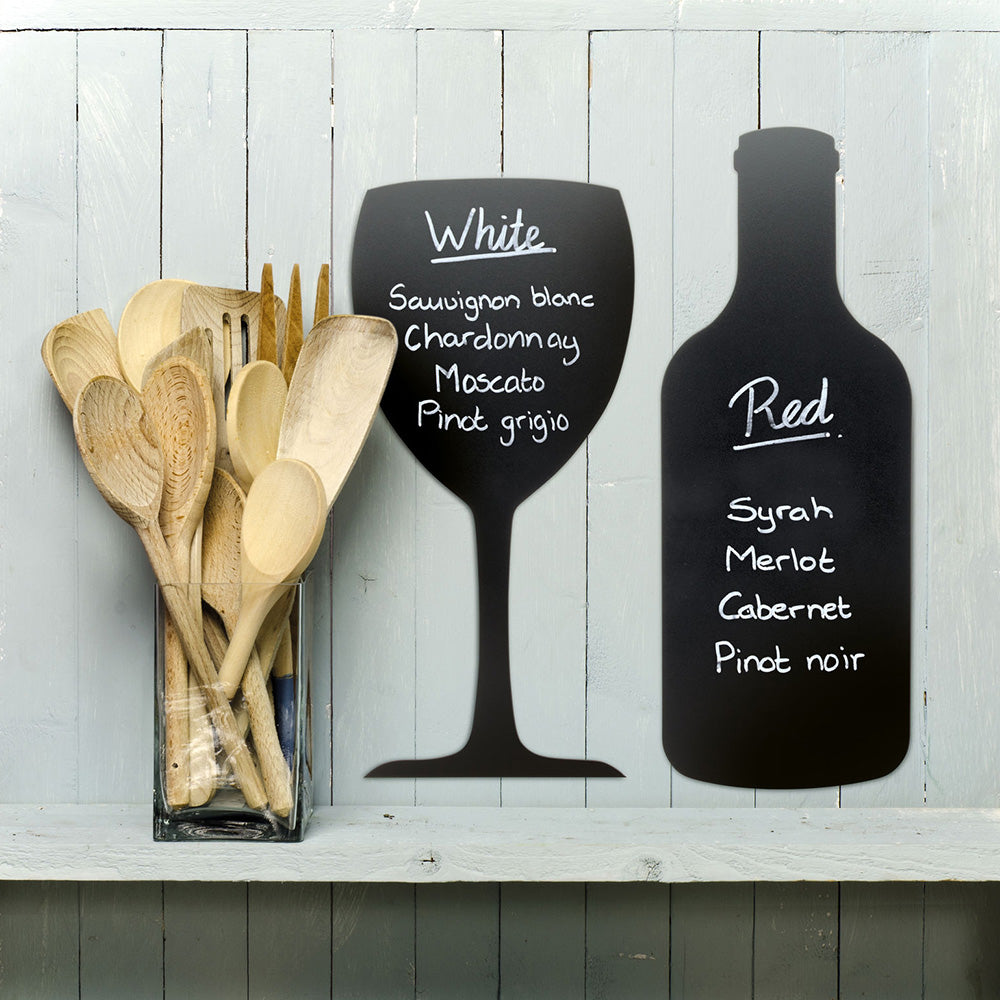 Securit® Wandkreidetafel Silhouette Weinglas, 29x45cm