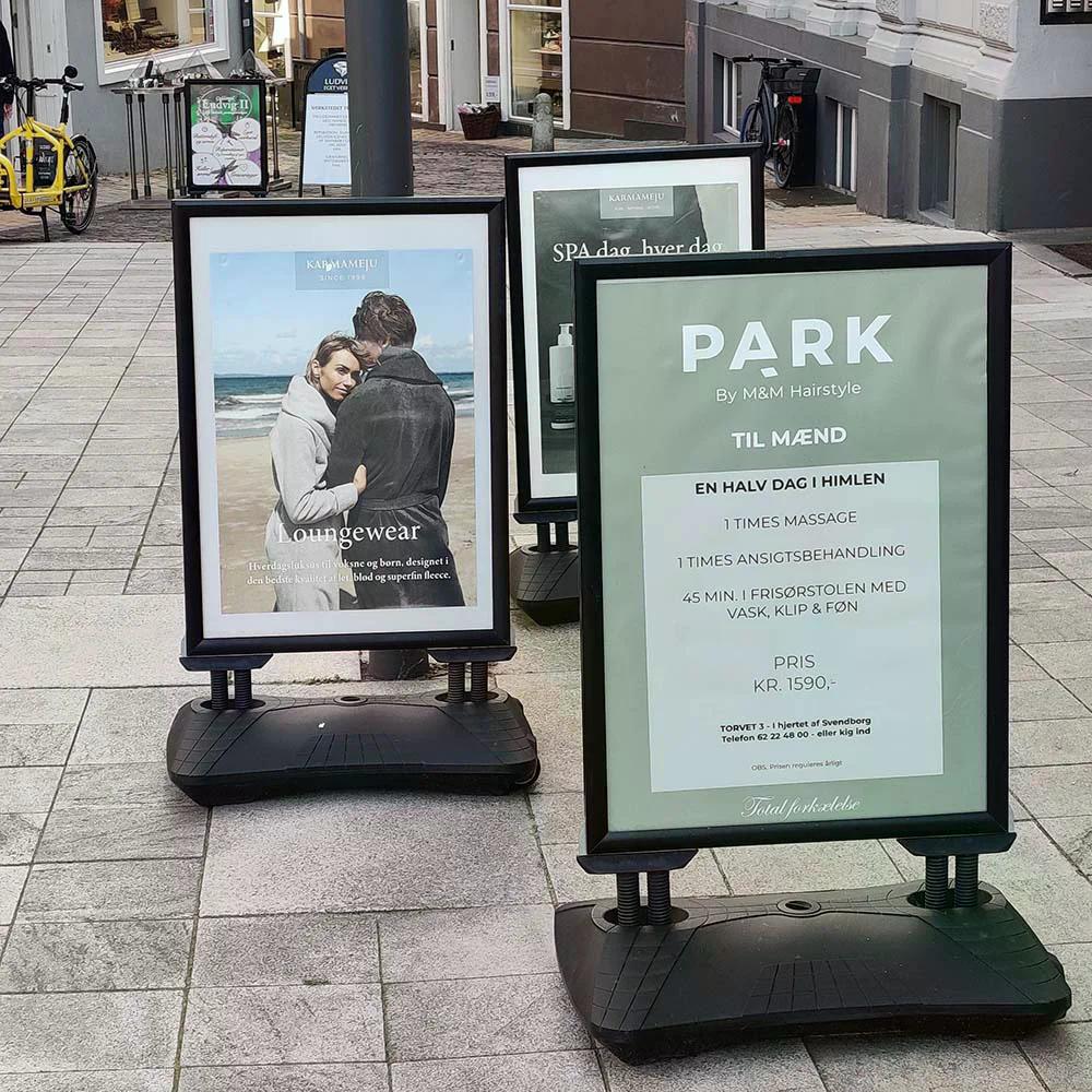 Kundenstopper Alu mit Wassertank, WindPro Budget, Schwarz, Outdoor