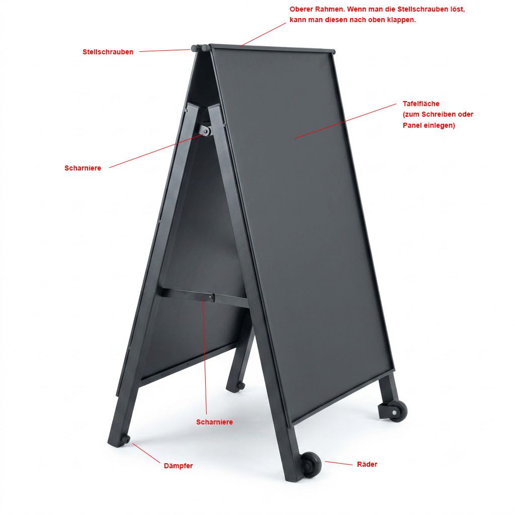 Kundenstopper PRO Slide – Extra Stabil & Mobil
