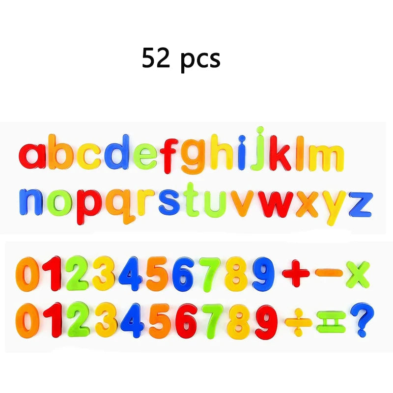 Magnetbuchstaben gross, Kleinbuchstaben & Zahlen, 52 Stk.