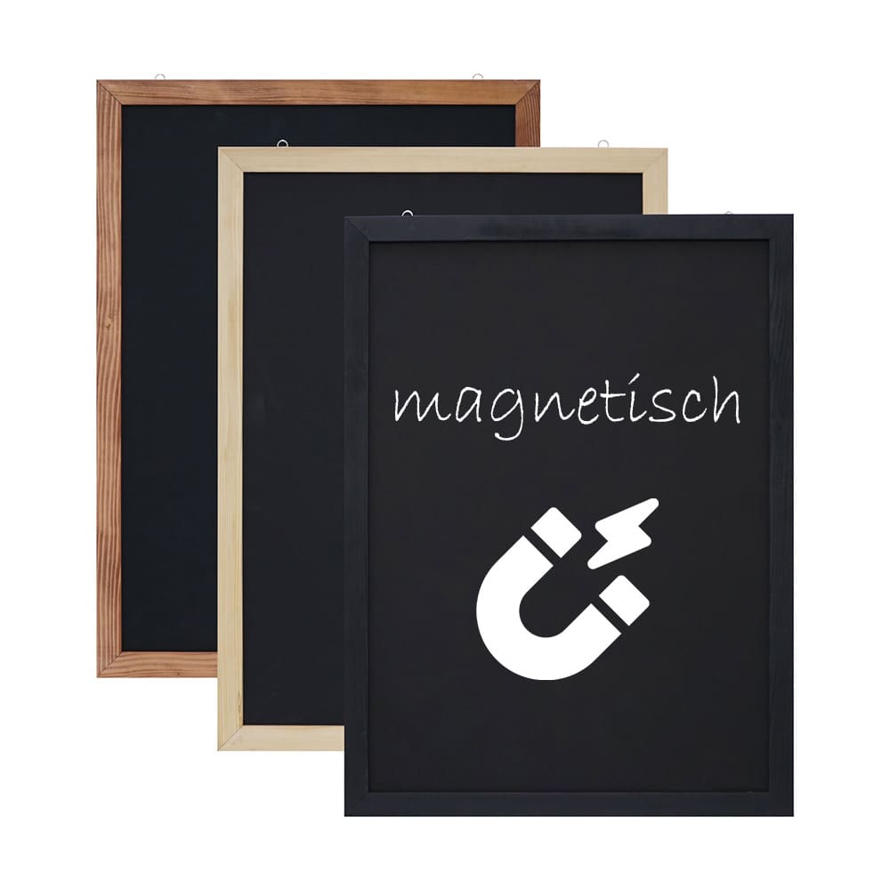 Wandkreidetafel Magnetisch mit Holzrahmen