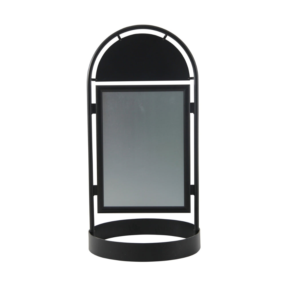 Stahlrohr Kundenstopper "City Sign" mit Rundfuss & Topschild, DIN A1