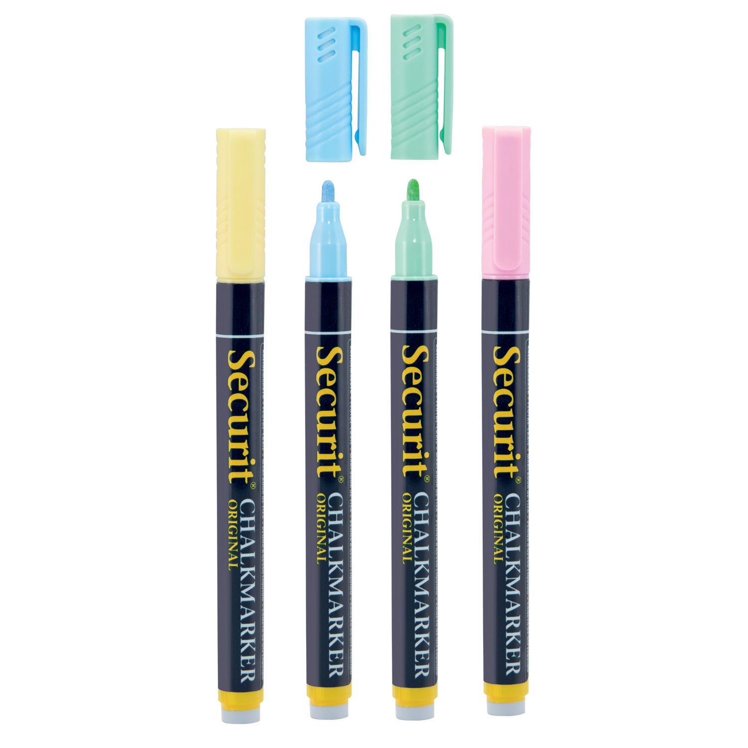 Securit® Kreidemarker, 1-2mm, 4er-Set, Pastellfarben