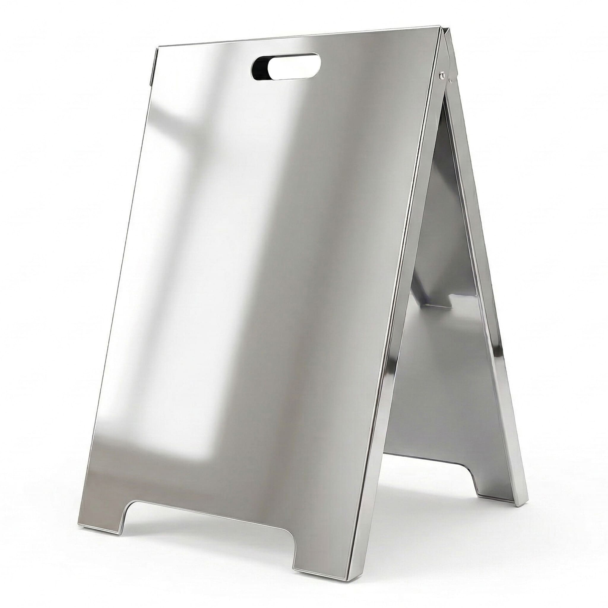 Kundenstopper Spiegeloptik, Indoor