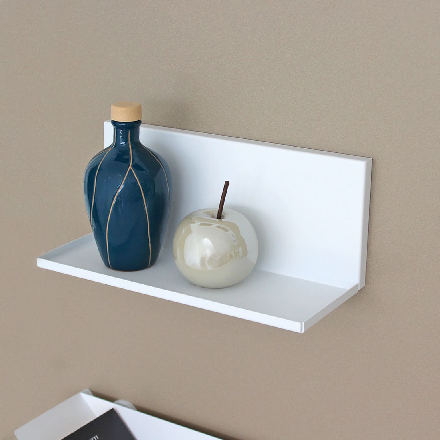 KalaMitica® Magnetisches Wandregal "Kostas", 30cm, Weiss