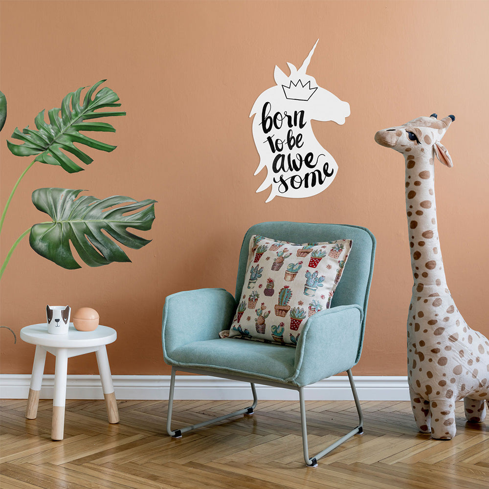 Securit® Wandkreidetafel Silhouette, Unicorn Weiss, 30x49cm