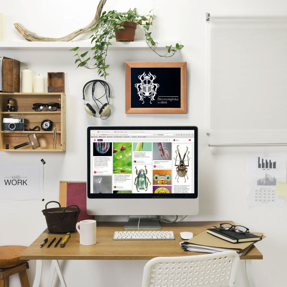Securit® Wandkreidetafel Budget – Holzrahmen Hellbraun, 20×24cm