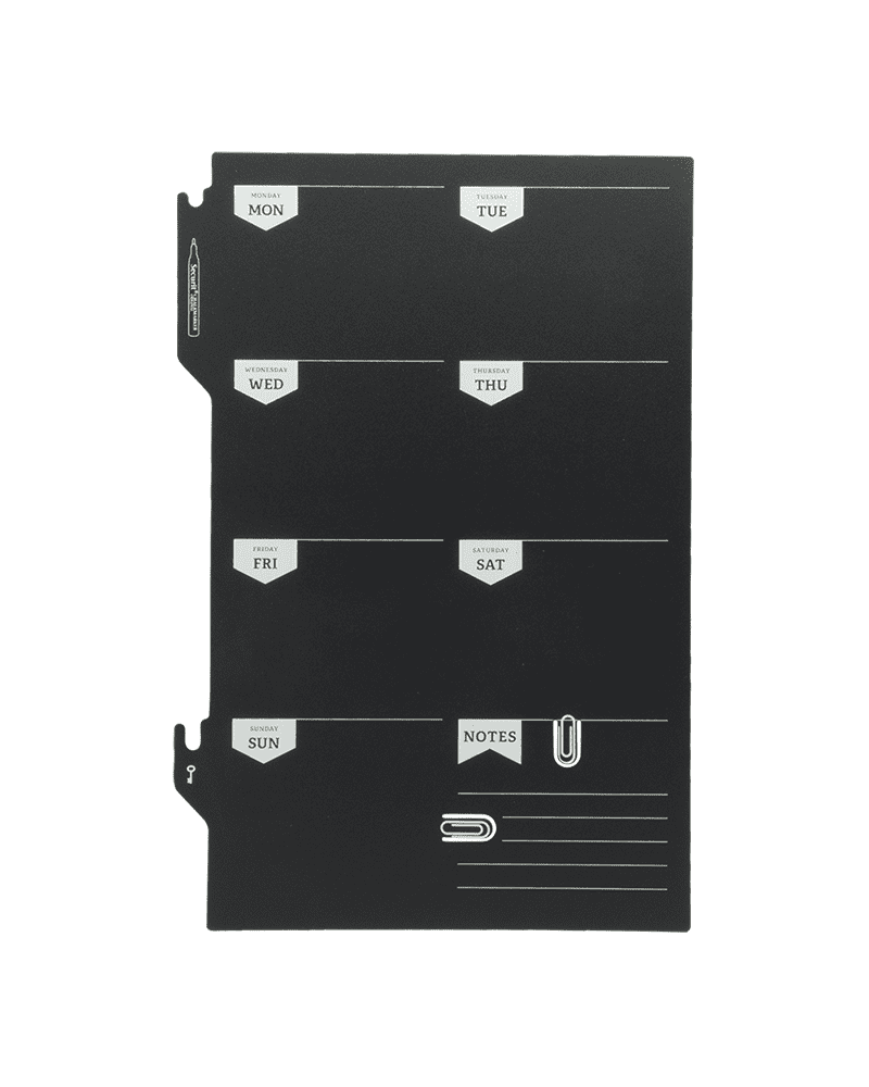 Wochenplaner Kreidetafel Securit zum Beschriften mit Kreidemarker