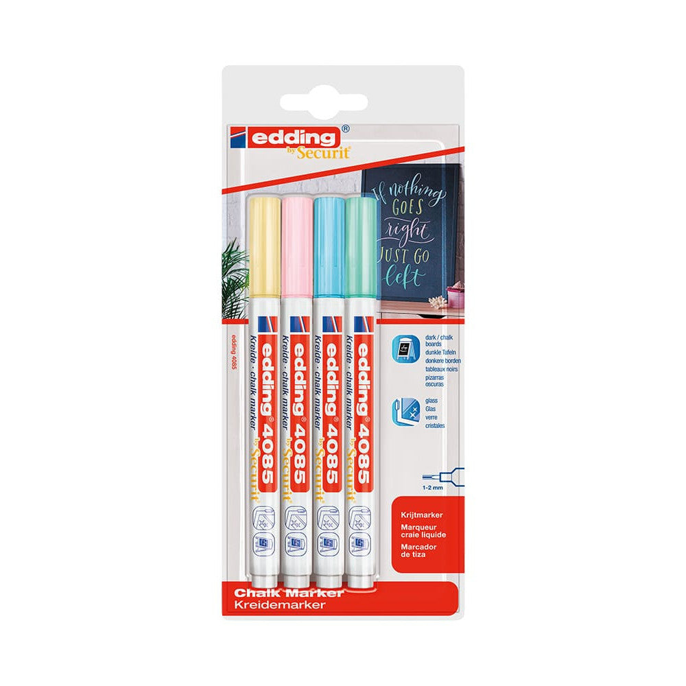 Edding 4085 Kreidemarker Pastellfarben 4er-Set