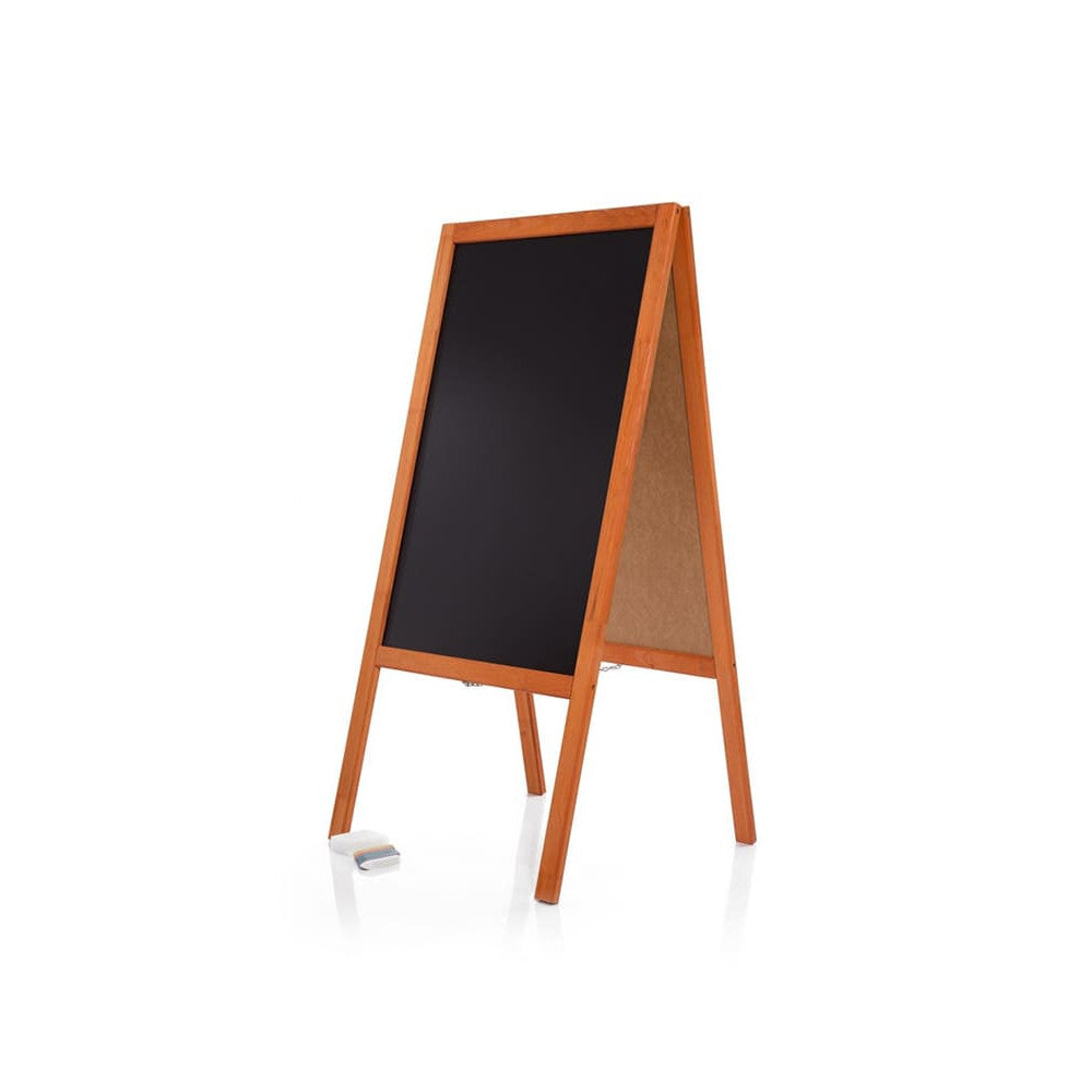 Gehwegkreidetafel mit Holzrahmen Mahagoni 120cm für Restaurants und Bars