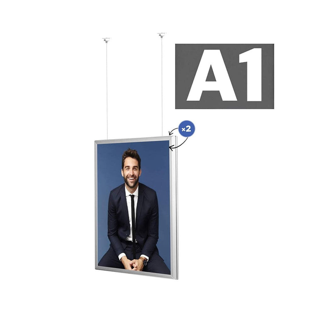 Hängender Alu Klapprahmen DIN A1