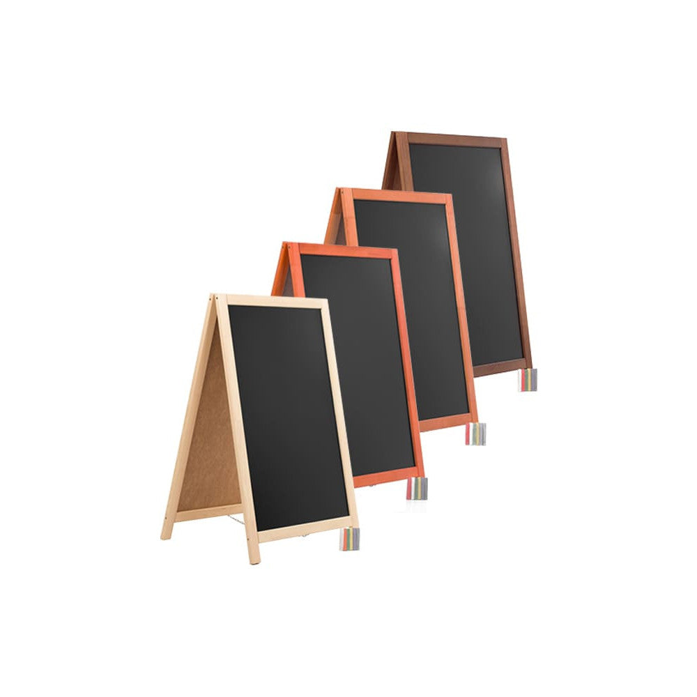Holz Kundenstopper 93x56cm, Kundenstopper mit Kreidetafel, Werbeaufsteller aus Holz (6)