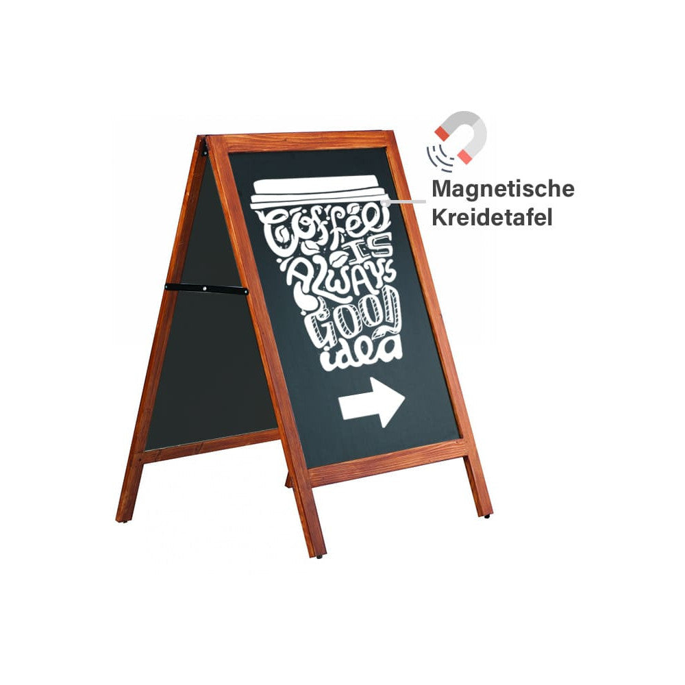 Holz Kundenstopper mit Kreidetafel Magnetisch günstig online kaufen in der Schweiz Format B2