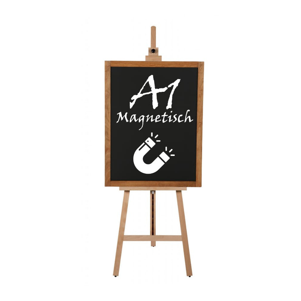 Holz Staffelei Art Easel A1 Magnetisch in dunklem Buchenholz günstig online kaufen