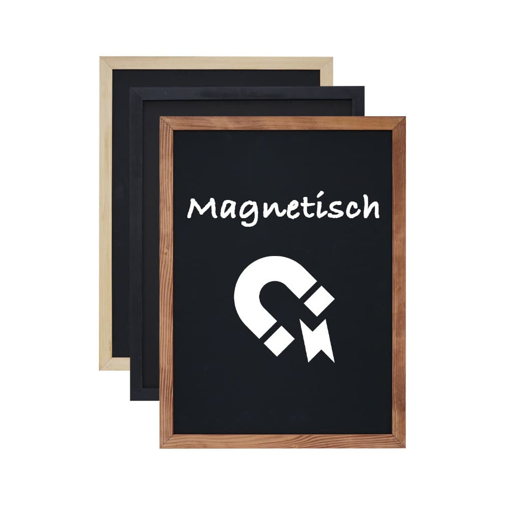 Kreidetafel magnetisch mit Holzrahmen in verschiedenen Farben