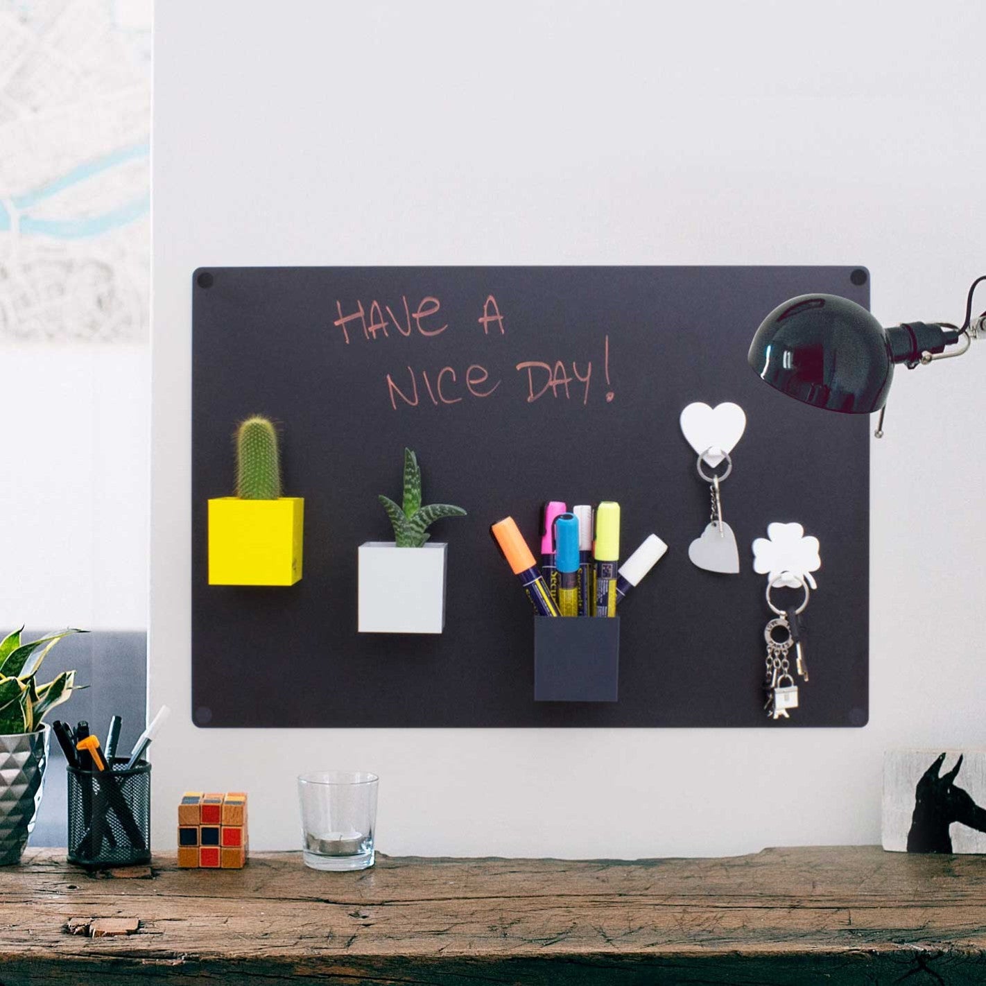 KalaMitica® Magnetische Kreidetafel ohne Rahmen, 56x38cm