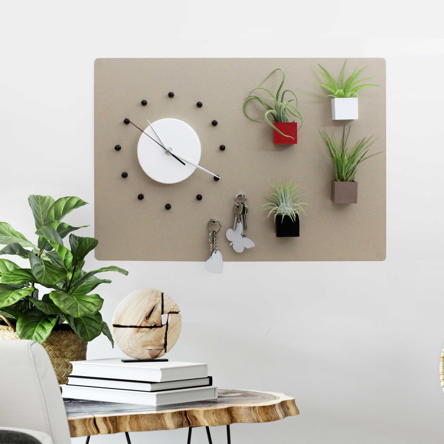 KalaMitica® Kreidetafel Magnetisch, Ohne Rahmen, 38x56cm, Beige