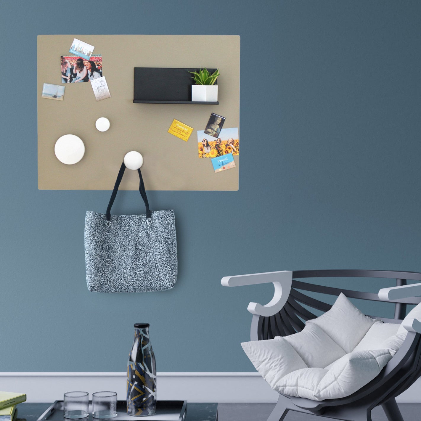 KalaMitica® Kreidetafel Magnetisch, Ohne Rahmen, 57x74cm, Beige