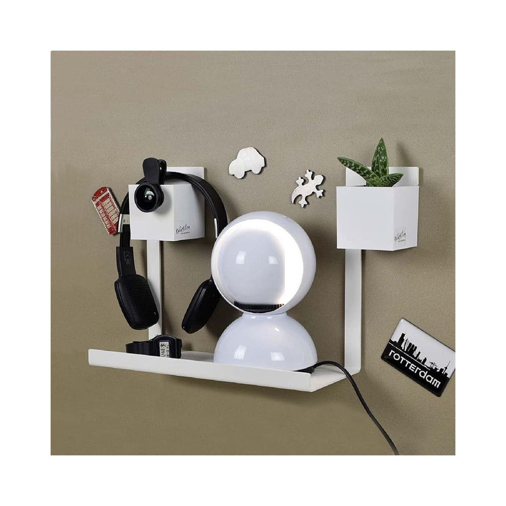 Magnetisches Wandregal Kalamitica Weiss mit Cubes und Ablage