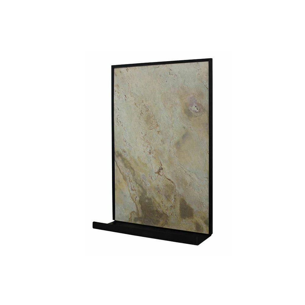 Magnettafel Küche mit Ablage aus echtem Schiefer Gold Beige