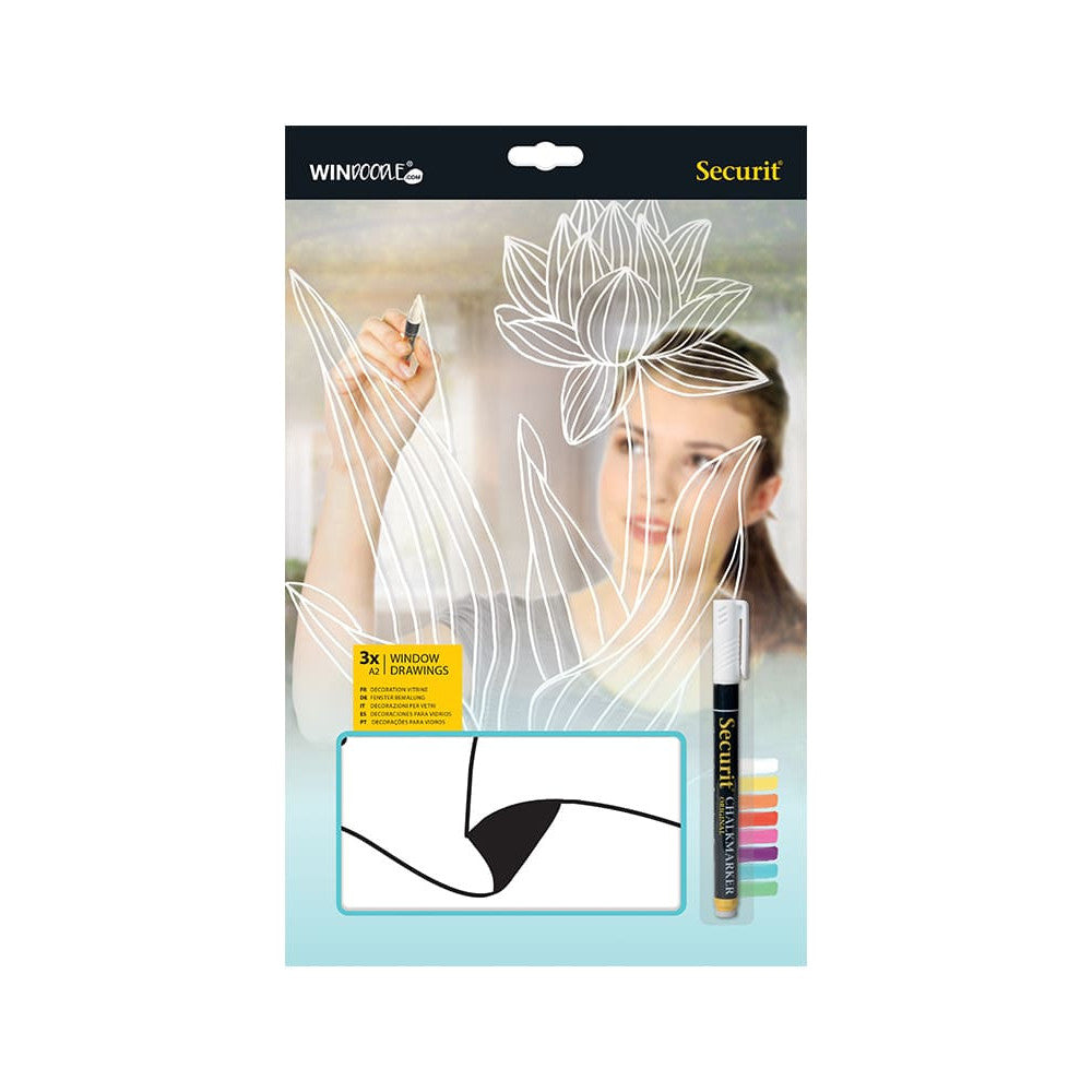 Securit Fensterschablone Girl Birthday