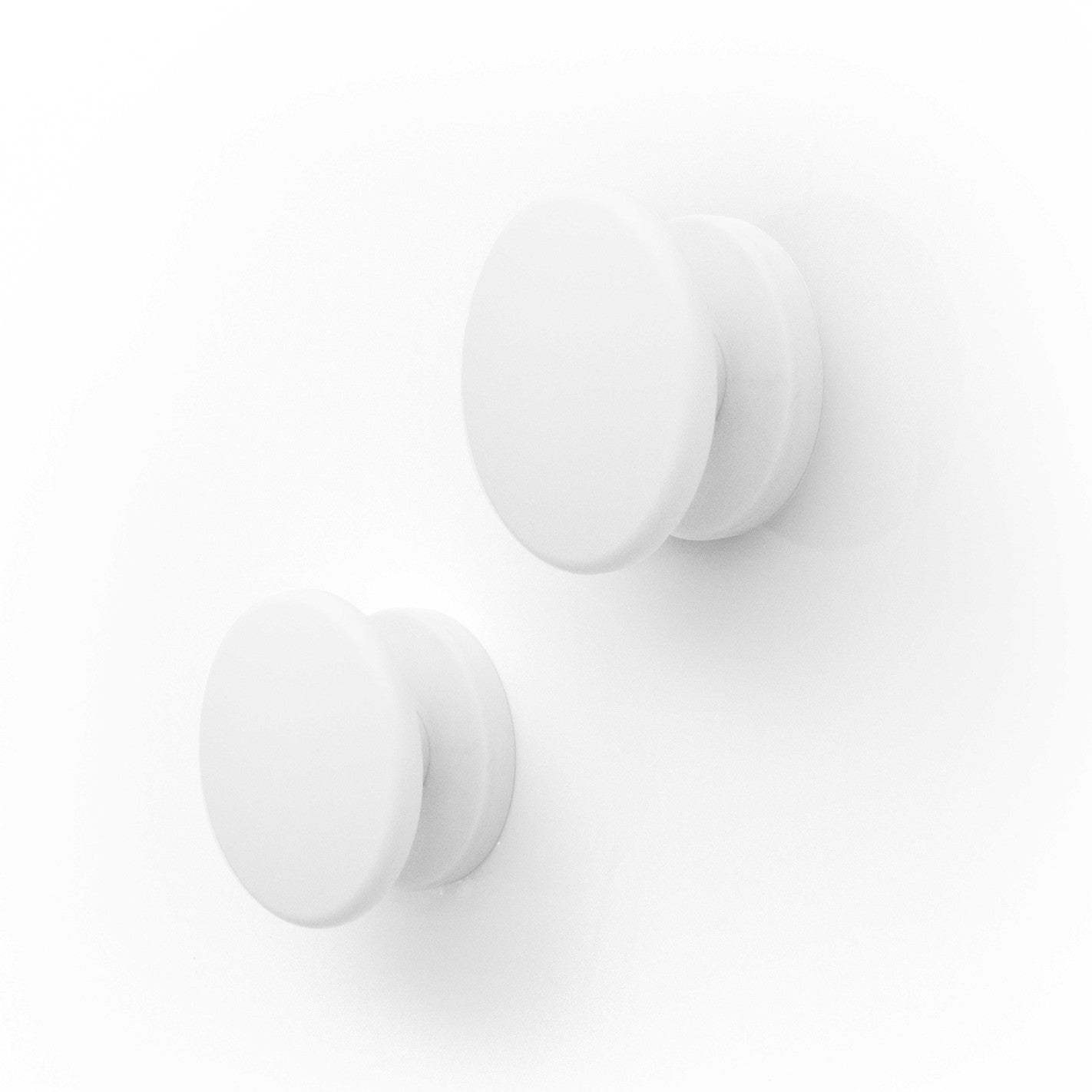 KalaMitica® Magnetische Garderobenhaken Neodym, Ø5.2cm, Weiss, 2 Stk.