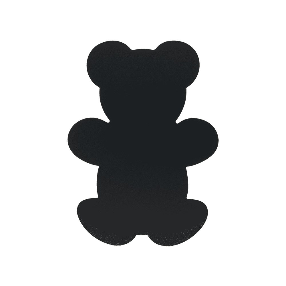 Teddybär Kreidetafel Silhouette für Kinder