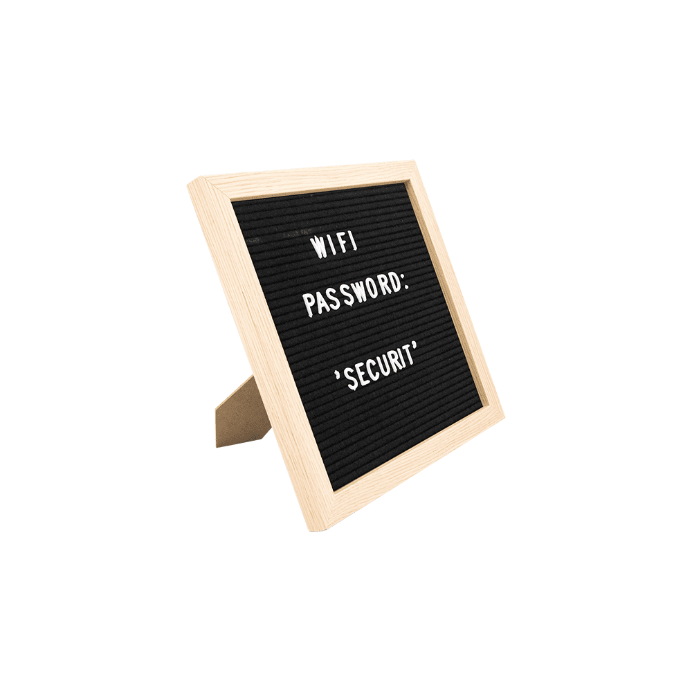 Tischkreidetafel Buchstabentafel Letterboard mit Rahmen und Acrylbuchstaben