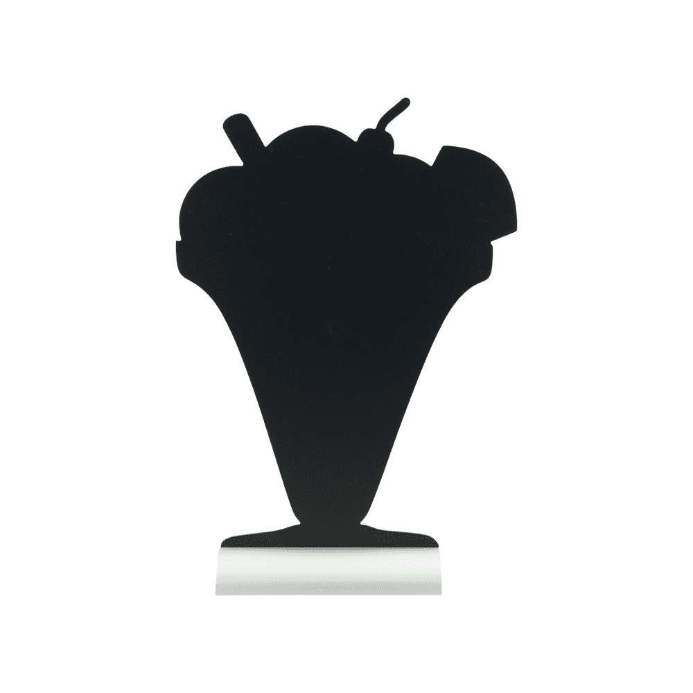 Tischtafel Glace Form Silhouette für Gelaterie