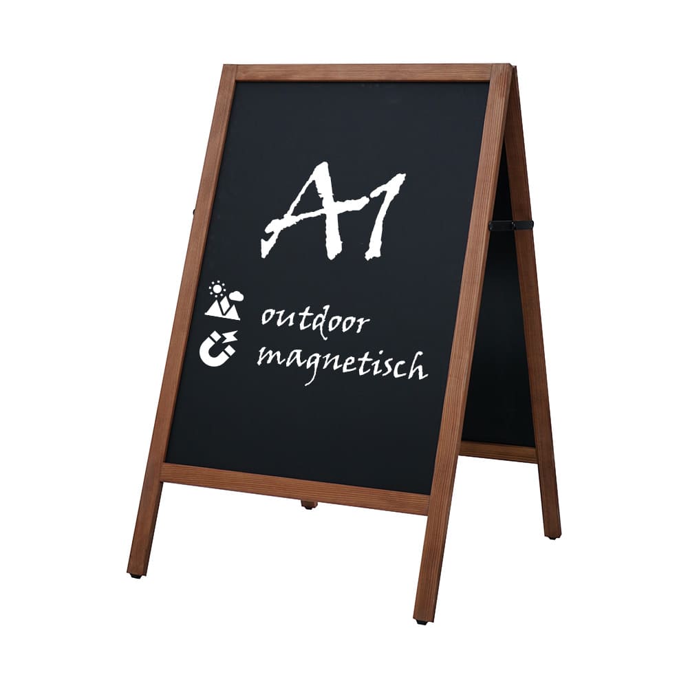 Holz Kundenstopper Outdoor, Magnetisch