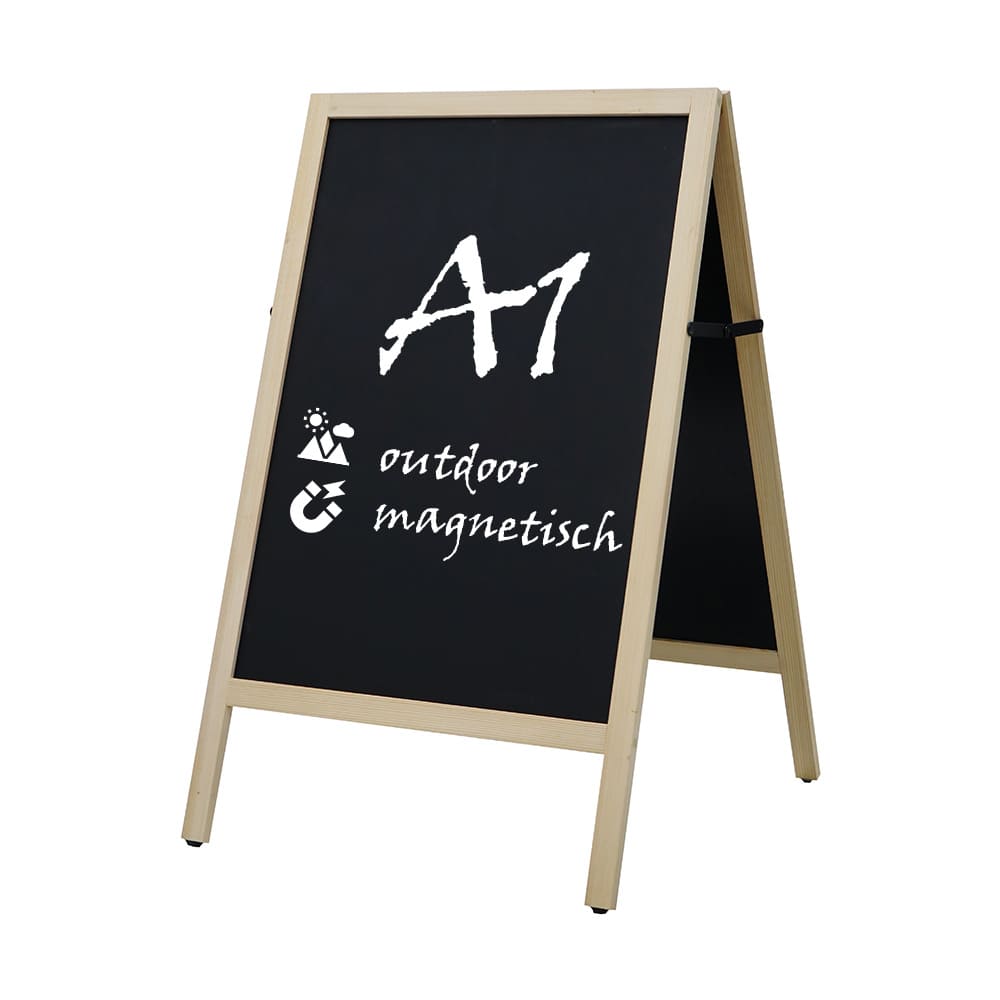 Holz Kundenstopper Outdoor, Magnetisch