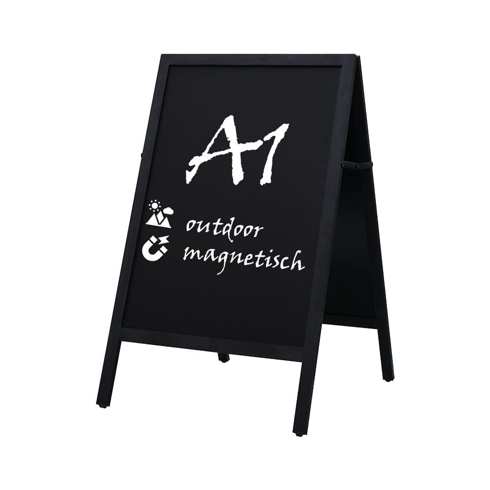 Holz Kundenstopper Outdoor, Magnetisch