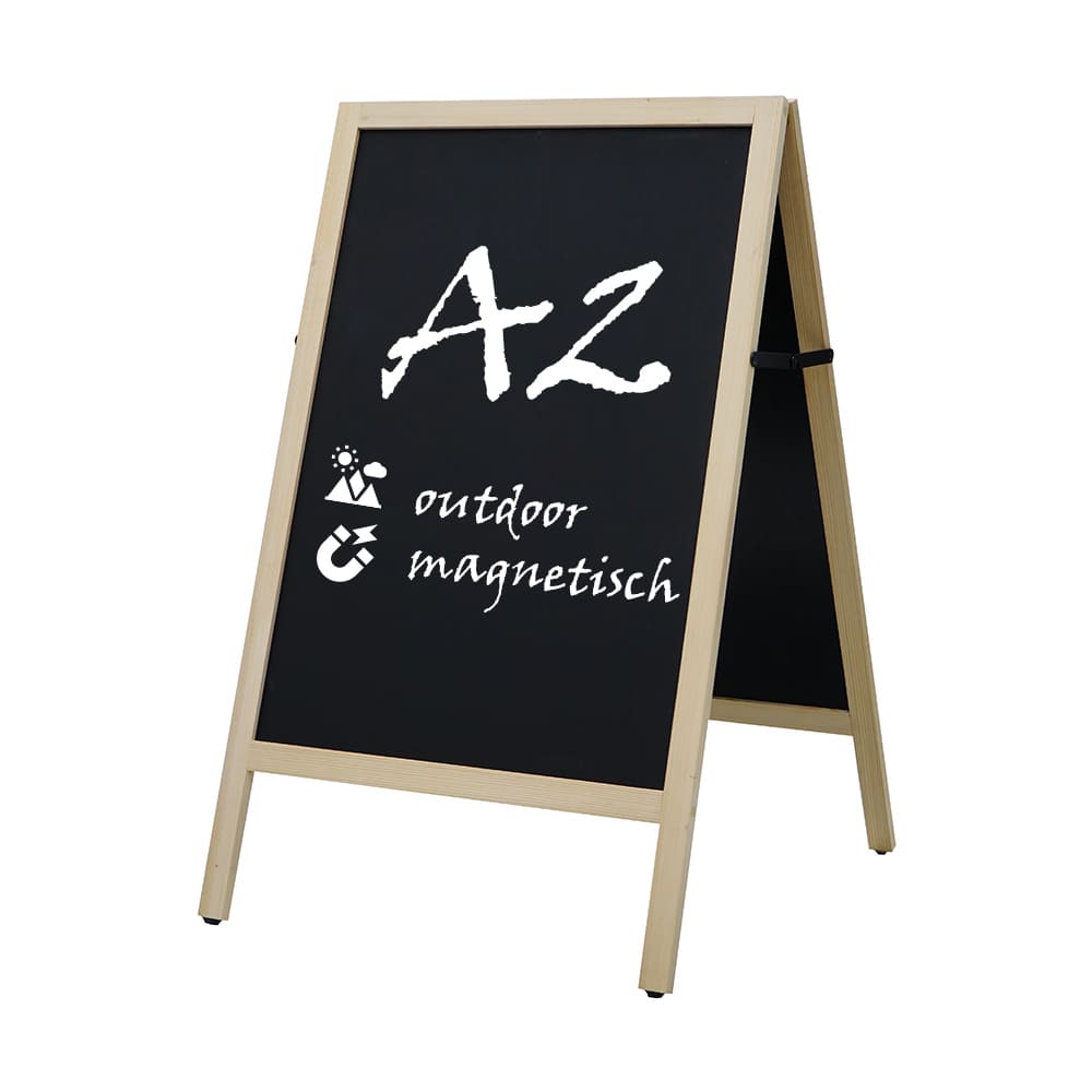 Holz Kundenstopper Outdoor, Magnetisch