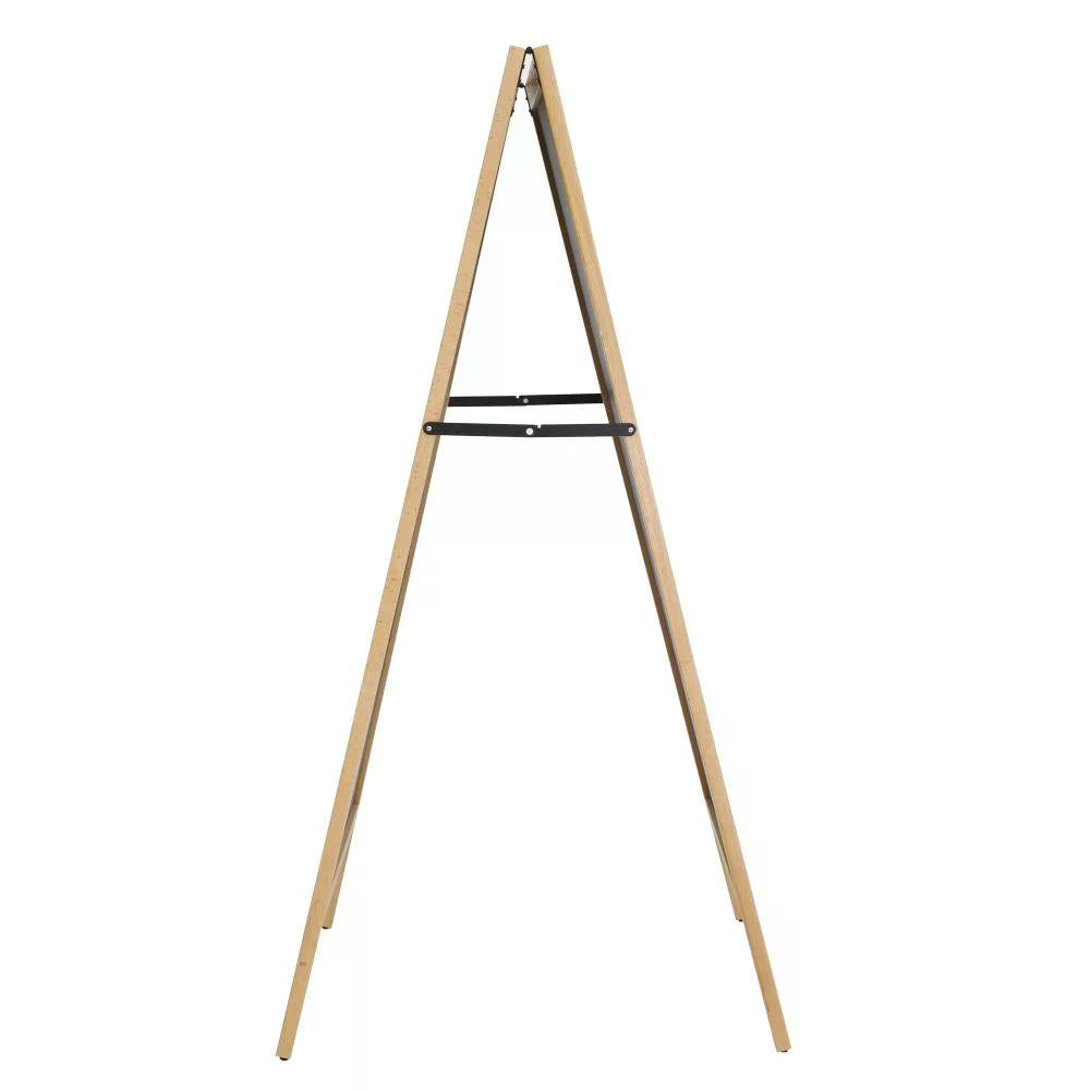 Holz Kundenstopper 145x67cm, Magnetisch, Buche, Outdoor