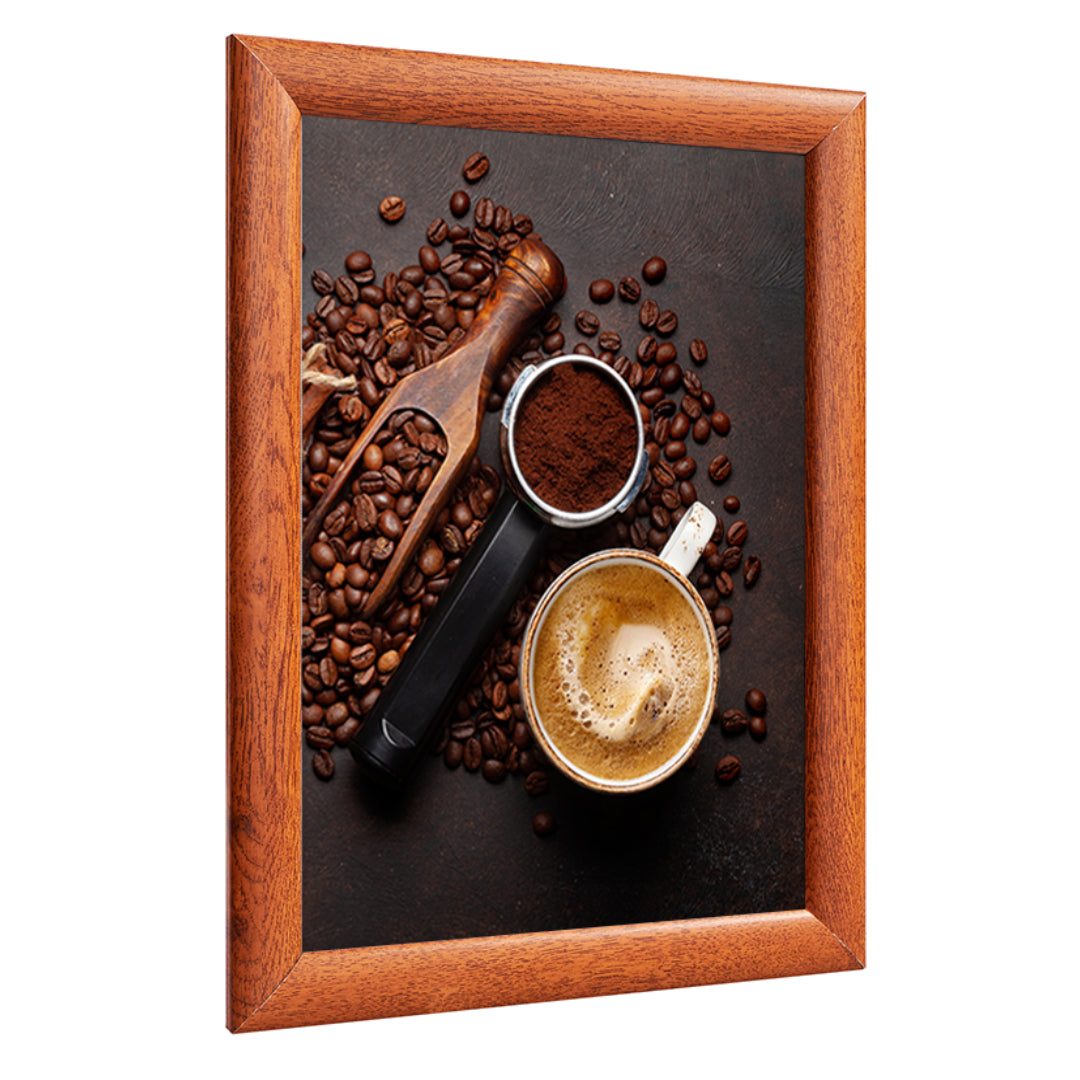 Alu Klapprahmen, 25mm, Holzoptik