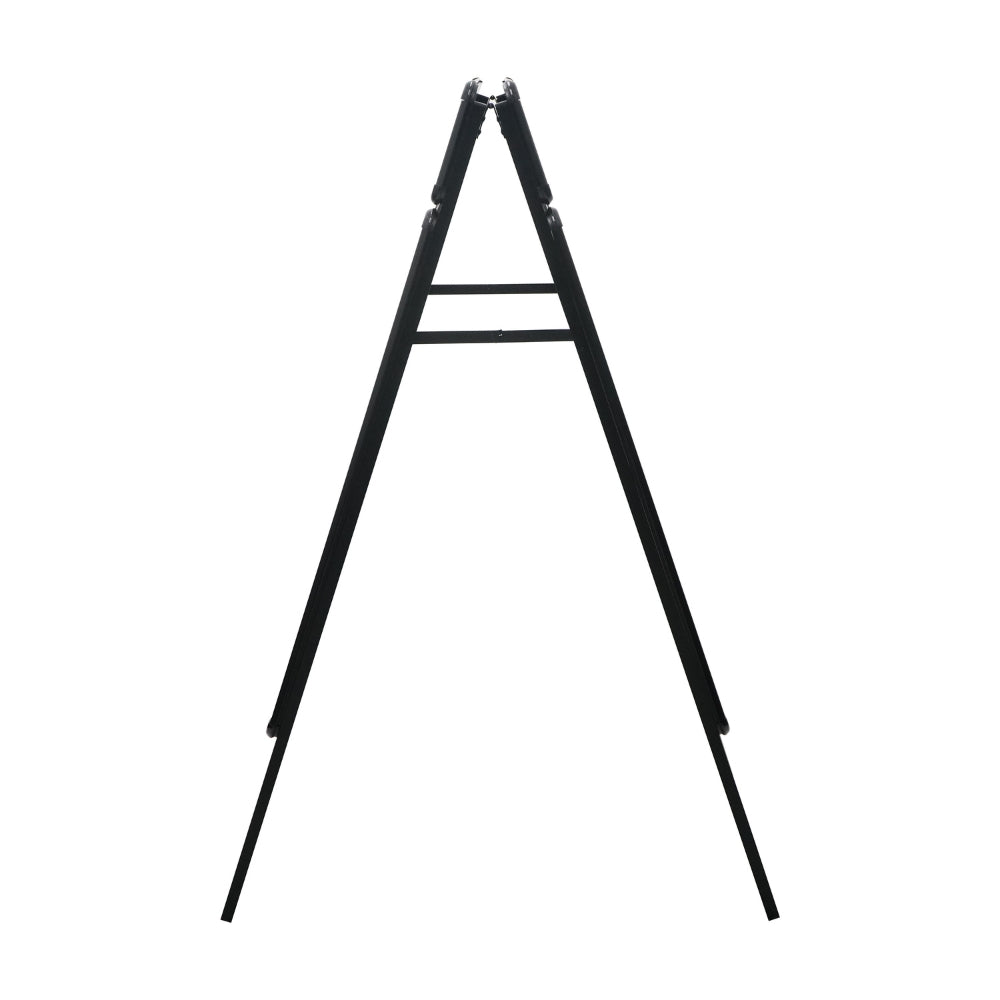 Kundenstopper Alu Classic mit Logoschild, DIN A1, Schwarz, Outdoor