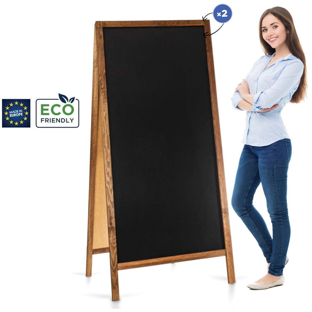 XXL Holz Kundenstopper "ColorFrame" 160x72cm, Indoor