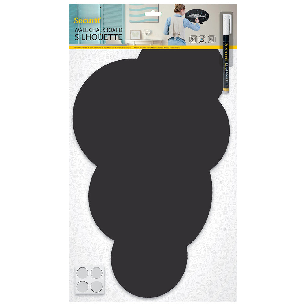 Securit® Wandkreidetafel Silhouette Wolke, 49x30cm