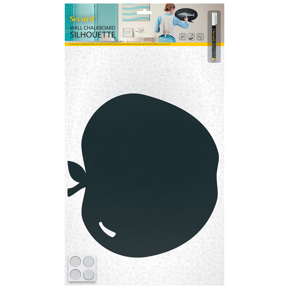Securit® Wandkreidetafel Silhouette Apfel, 32x29cm