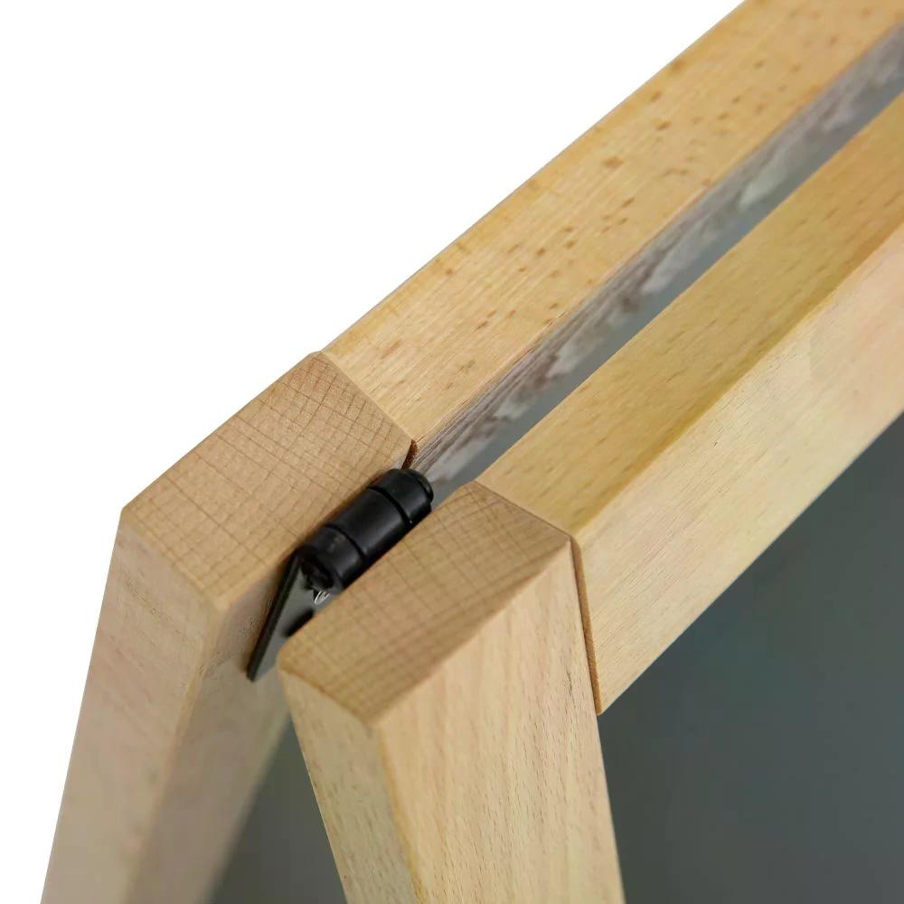 Holz Kundenstopper 145x67cm, Magnetisch, Buche, Outdoor