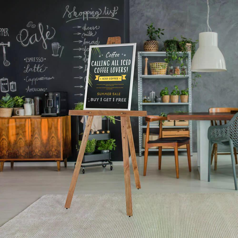 Holz Staffelei Basic, Dunkel, 160cm